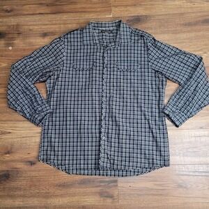 Michael Kors Button Up Shirt Men Extra Large Long Sleeve Plaid‎ Casual Wear